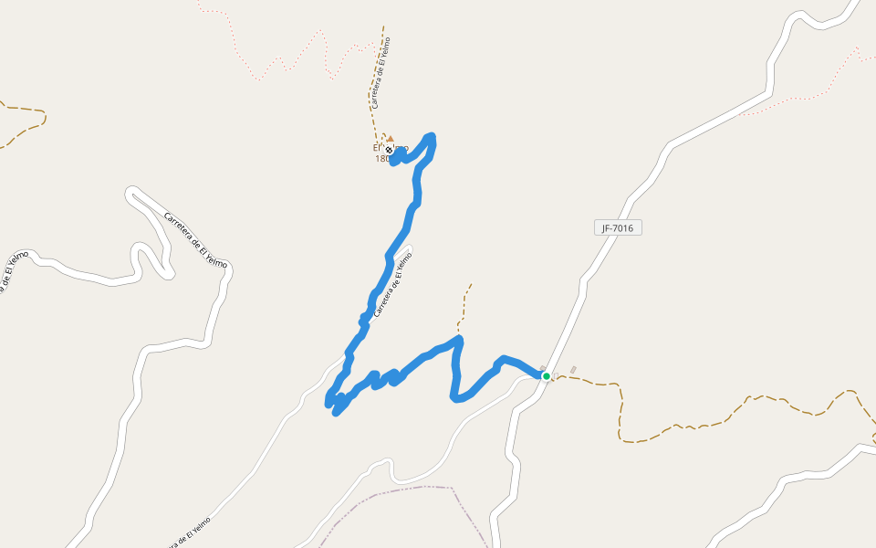 PR-194 Cumbre del Yelmo walking route map in Segura de la Sierra