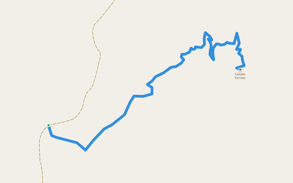Caballo Torraso walking route map in Iznatoraf