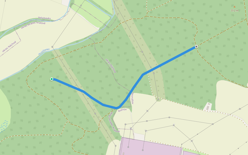 [M] Rotemberk walking route map in Habřina