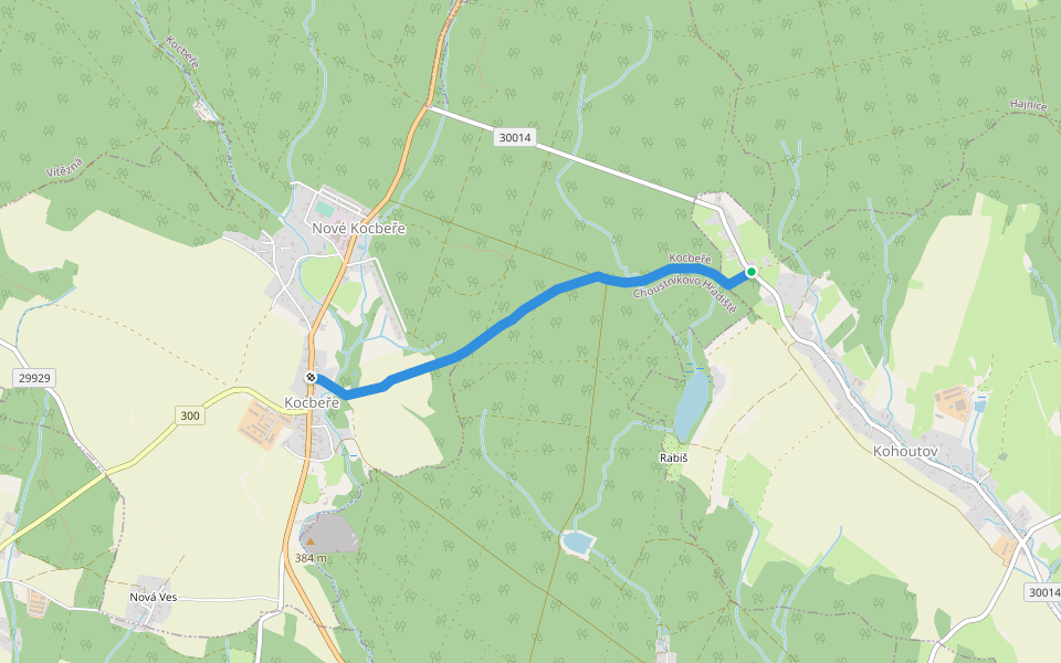 Naučná stezka Hraničních kamenů walking route map in Kohoutov