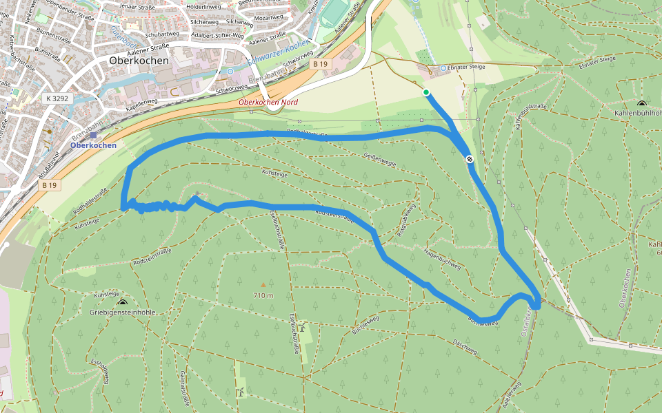 Rundwanderweg Oberkochen Nr. 5 walking route map in Oberkochen