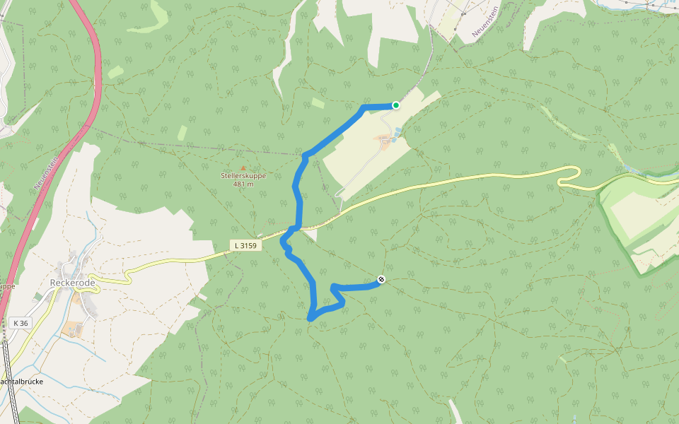 Mönches-Rundweg walking route map in Neuenstein