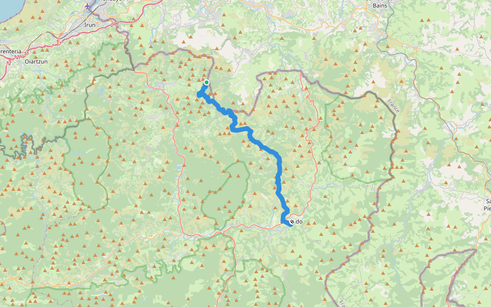 HRP Étape 02 walking route map in Bera