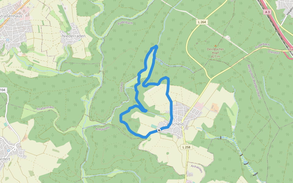 Rundwanderweg Rüscheid 2 walking route map in Rüscheid