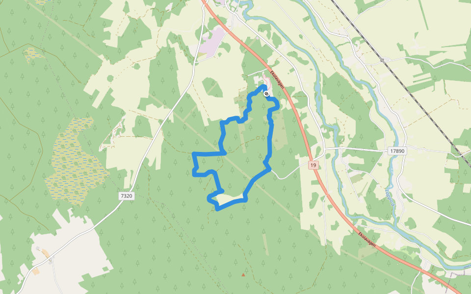 Millantrådi walking route map in Överjeppo