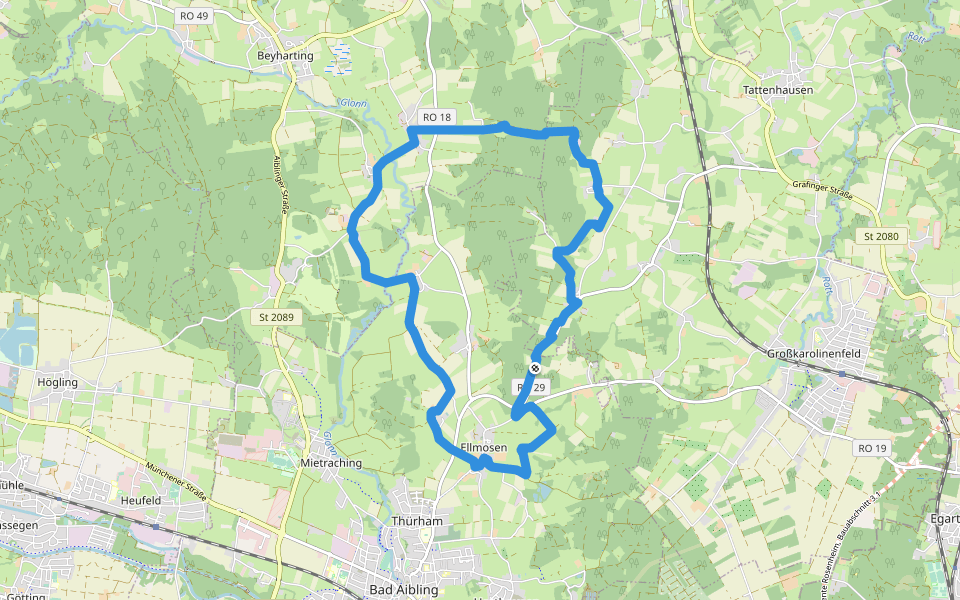 Wanderweg 6 - Bad Aibling walking route map in Bad Aibling