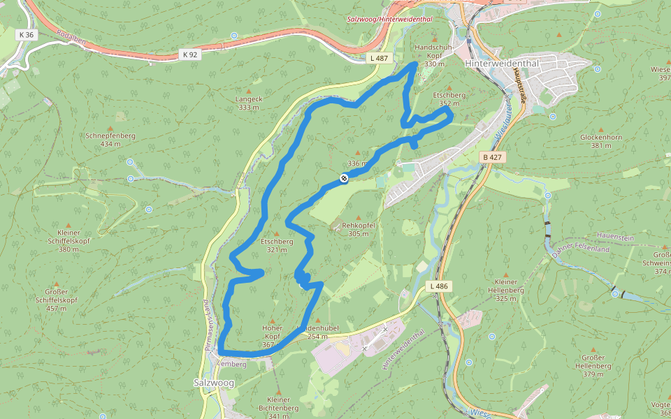 Hinterweidenthaler Teufelstisch-Tour walking route map in Hinterweidenthal