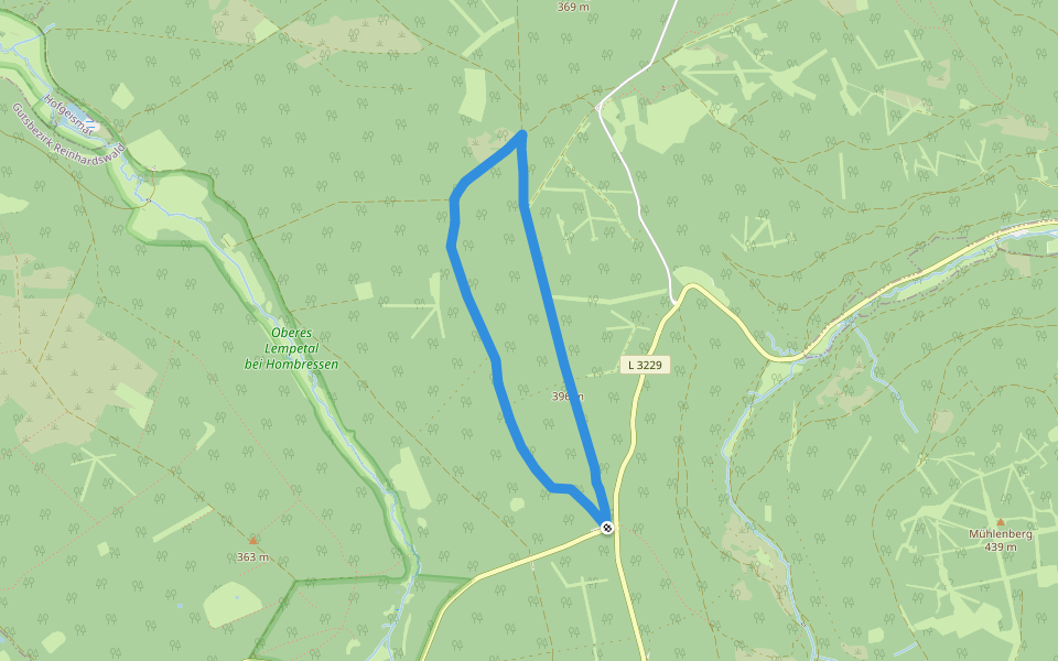 Udenhäuser Stock, Rundweg 1 walking route map in Gutsbezirk Reinhardswald
