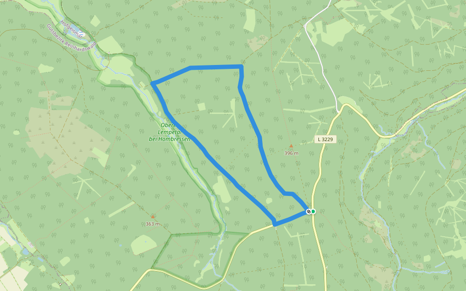Udenhäuser Stock, Rundweg 2 walking route map in Gutsbezirk Reinhardswald