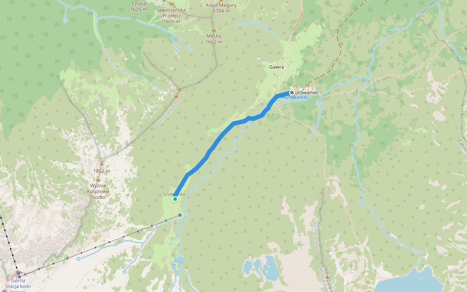 Kolejka krzesełkowa Gąsienicowa (stacja dolna) - Schronisko PTTK Murowaniec