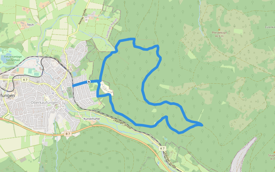 Rundweg Saufang walking route map in Kaufungen