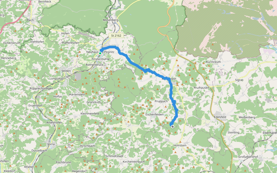 Neuhaus–Zantberg walking route map in Neuhaus an der Pegnitz