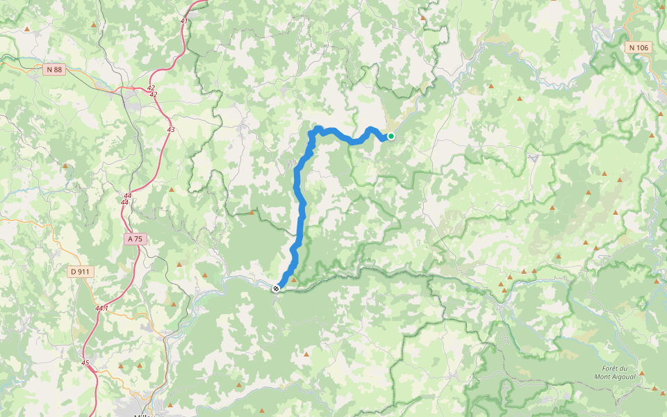 VdT 05 : La Malène - Le Rozier walking route map in La Malène