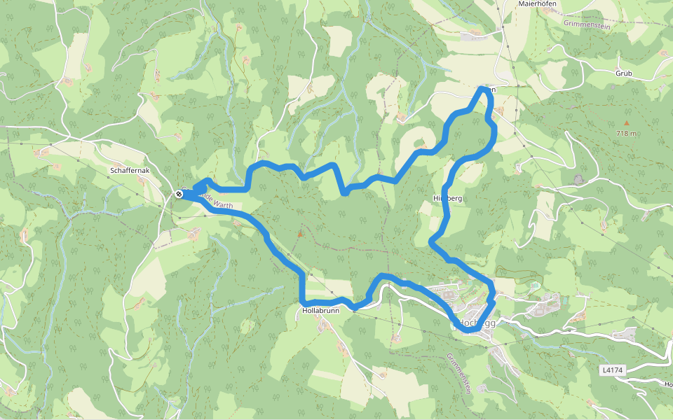 Hochegger Kapellenweg walking route map in Schatternak
