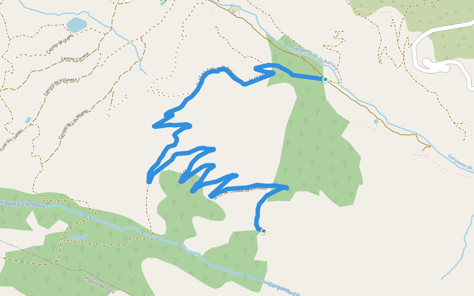 Collado de Enmedio walking route map in Gargantilla