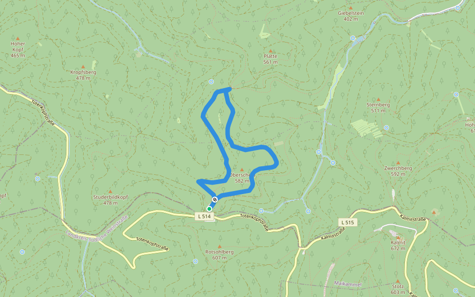 Rundwanderweg 4 Totenkopf walking route map in Maikammer