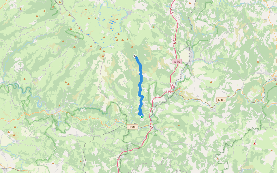 CSG 04C2 : Carrefour TMA - Carrefour GR walking route map in Saint-Germain-du-Teil