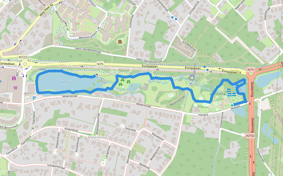 Molenpark rode driekhoek