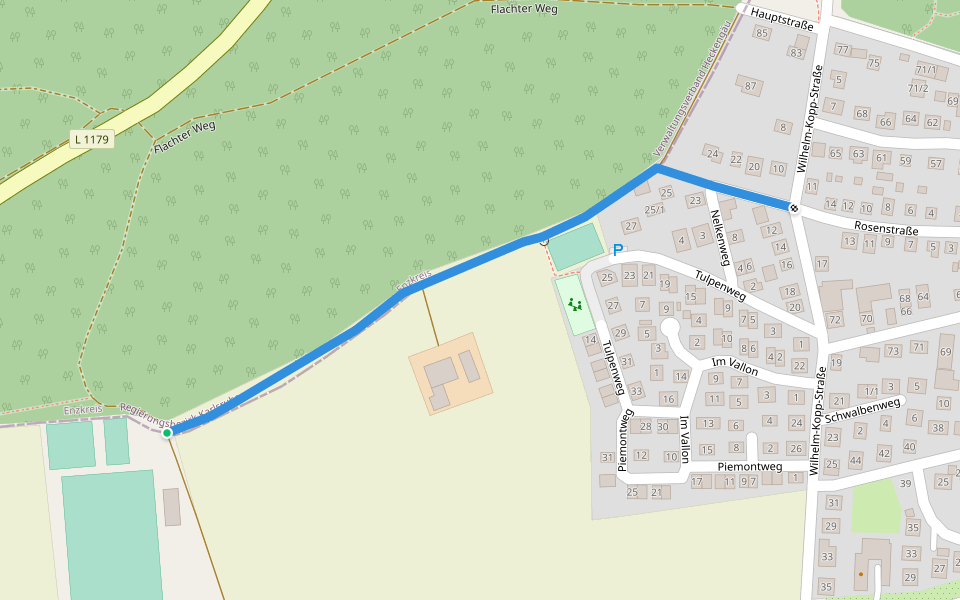 1143084 walking route map in Rutesheim