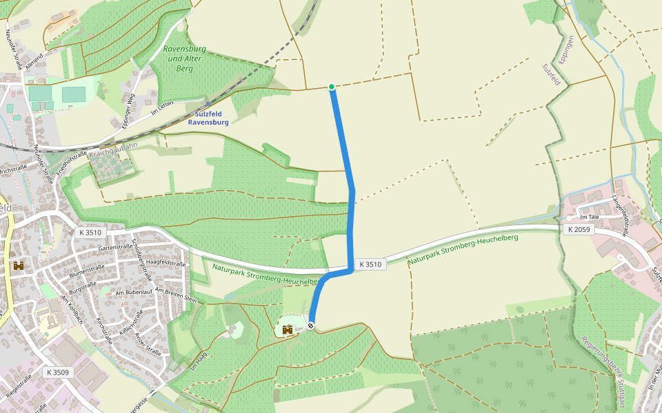 Panoramaweg Sulzfeld walking route map in Sulzfeld