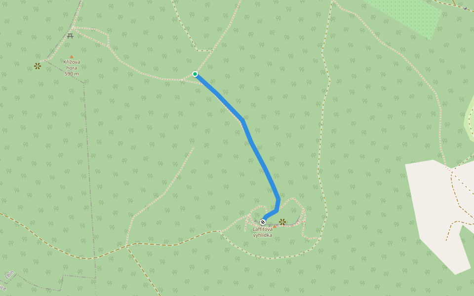 [M] Odbočka na vyhlídku walking route map in Žitenice