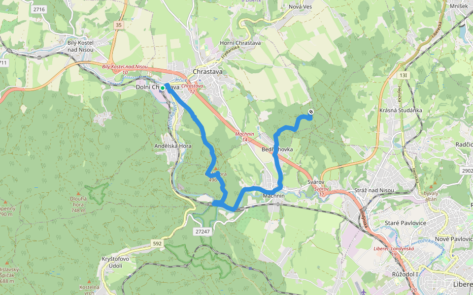 [Ž] Chrastava - Bedřichovský les walking route map in Chrastava