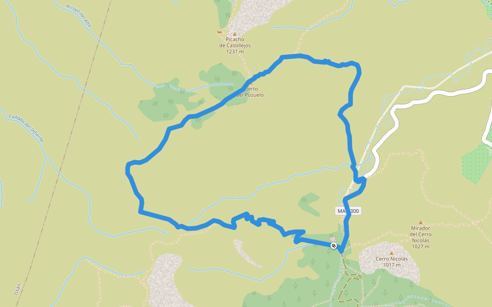 PR-A 278 Juanar - El Pozuelo walking route map in Ojén