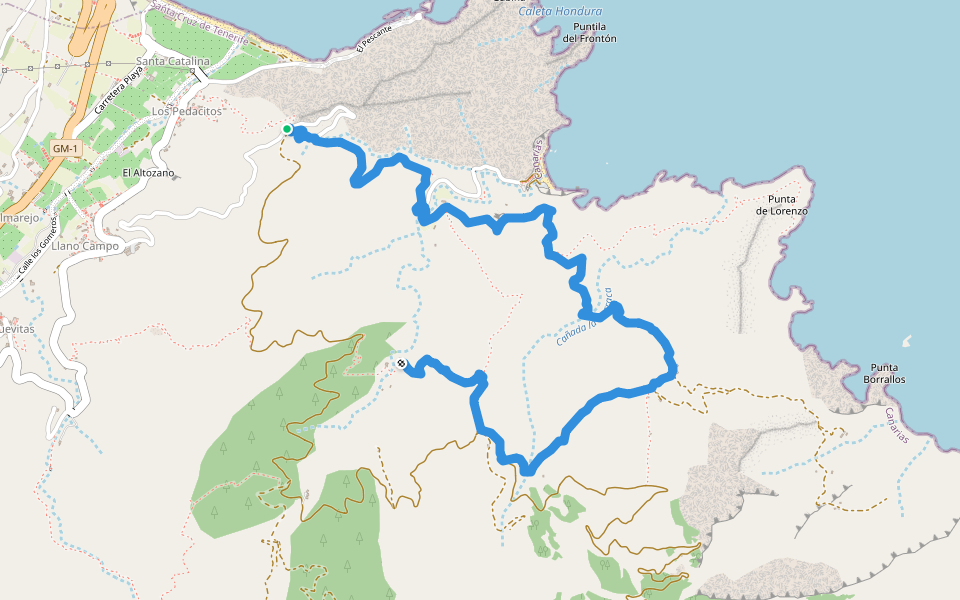 PR LG 2 walking route map in Hermigua