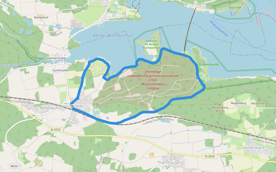 Fränkisches Seenland 137 walking route map in Pfofeld
