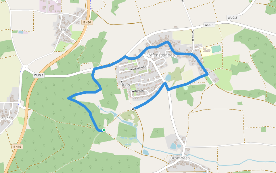 Fränkisches Seenland 111 walking route map in Haundorf