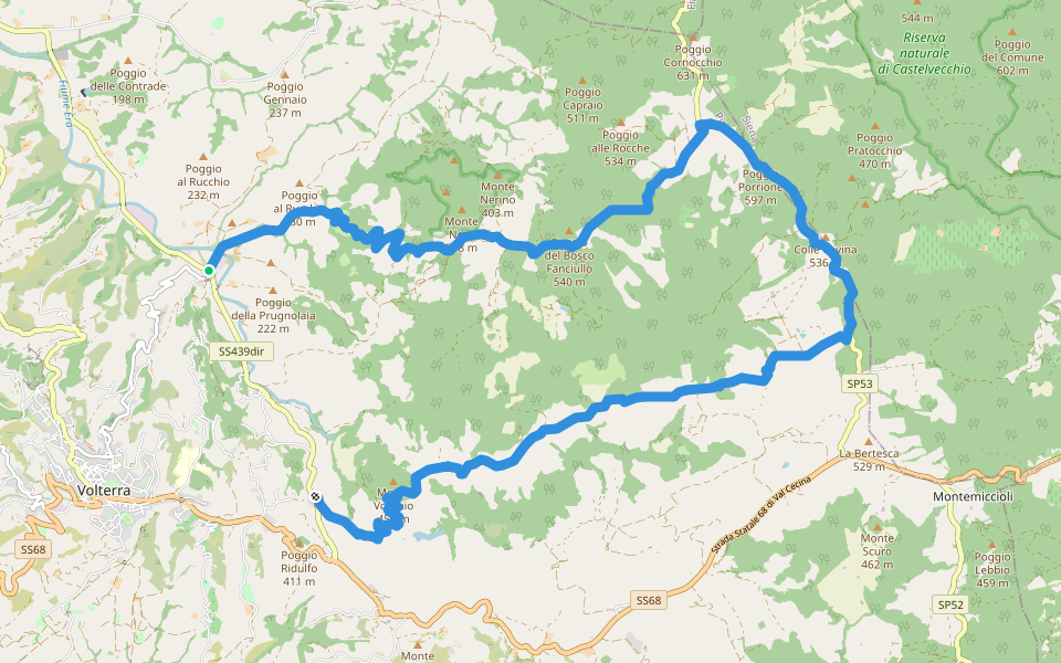 Dolce campagna, antiche mura 21 walking route map in Prato D'era