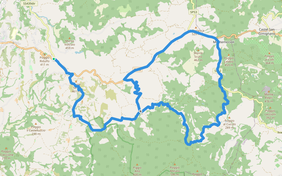 Dolce campagna, antiche mura 22 walking route map in Roncolla