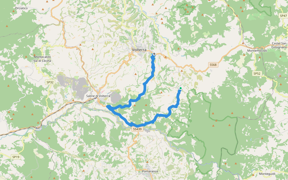Dolce campagna, antiche mura 23 walking route map in Mazzolla