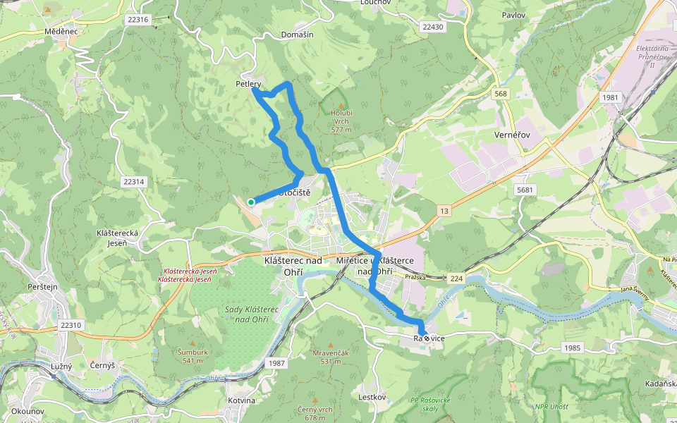 [Z] Rašovice - Průsek walking route map in Klášterec nad Ohří