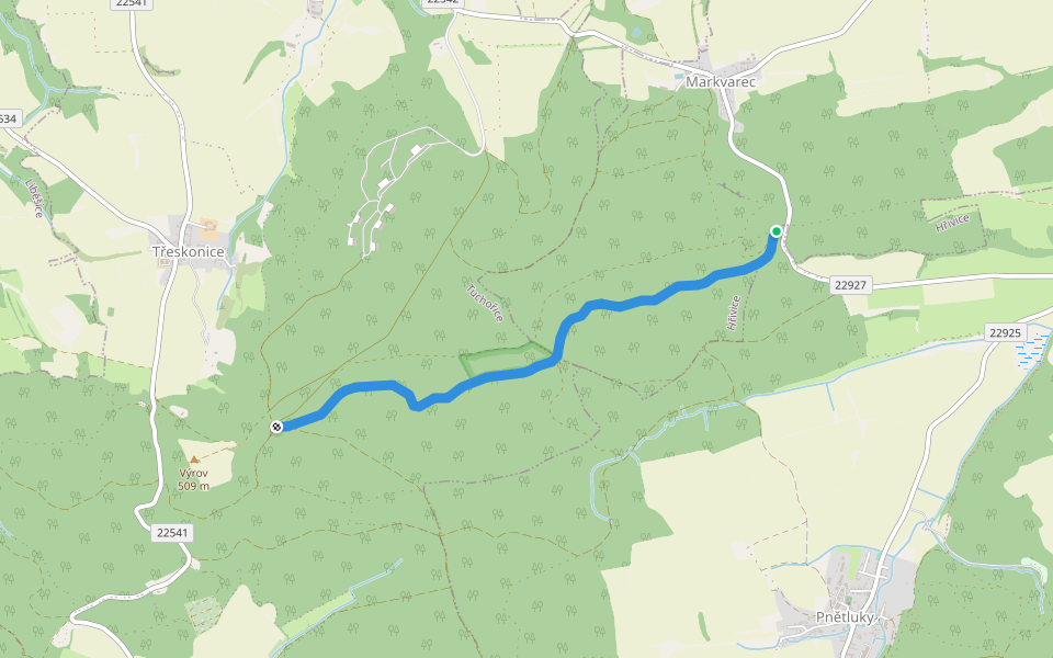 NS U Petra a Pavla walking route map in Pnětluky