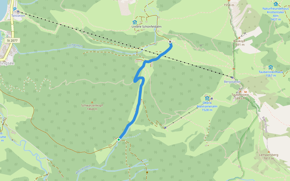 Wanderweg 645a - Spitzingsee walking route map in Schliersee