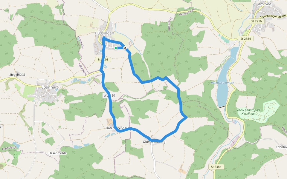 Rundwanderweg 14 walking route map in Westheim