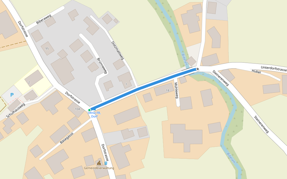 Ulmiz walking route map in Ulmiz