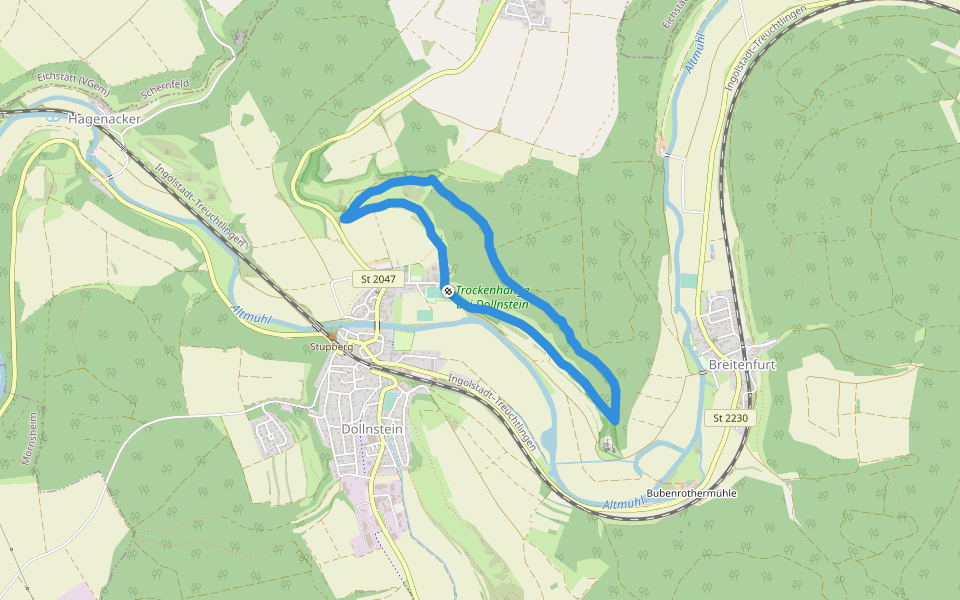 Dollnstein Nr. 0 walking route map in Dollnstein