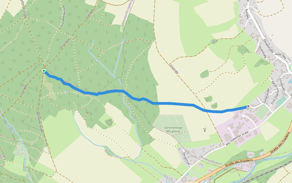 Ww Jägerhorn - Meinersdorf walking route map in Thalheim/Erzgeb.