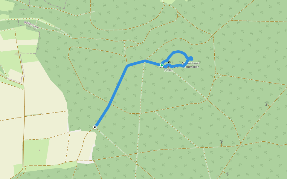 Montangeschichtlicher Lehrpfad Grubschwart walking route map in Raitenbuch