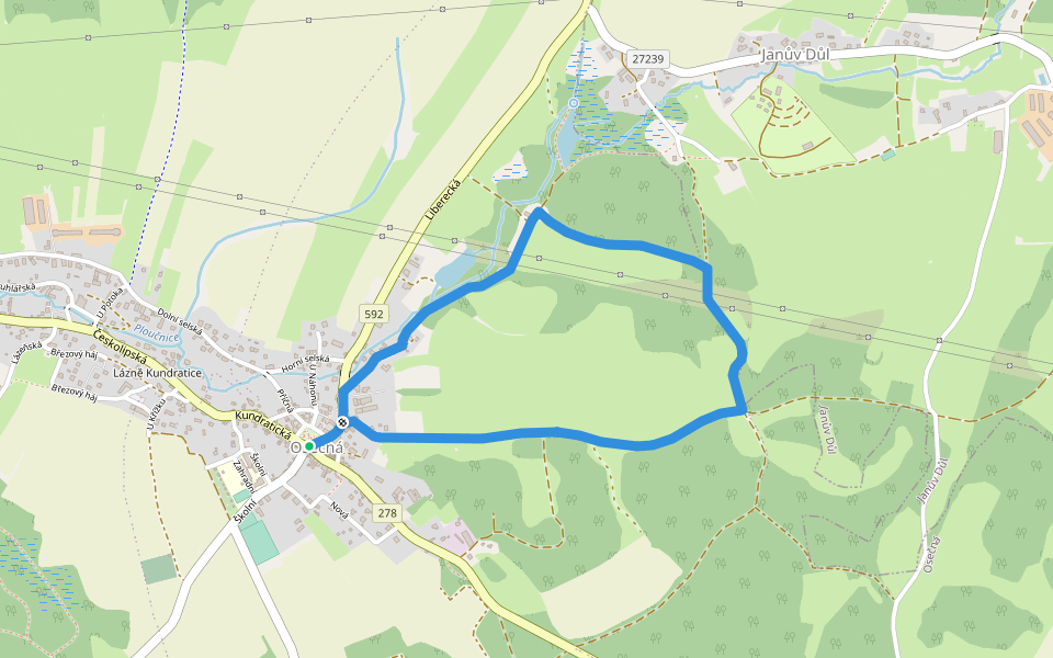 NS K pramenům walking route map in Osečná