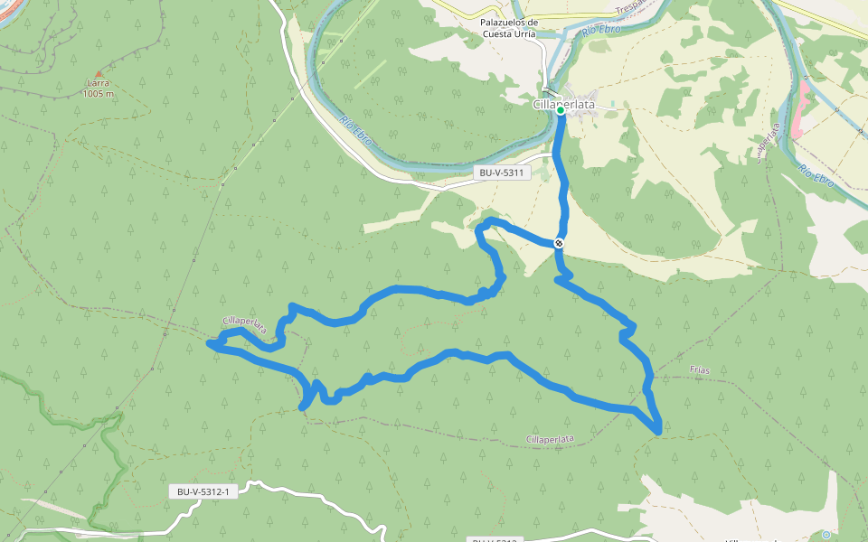 PRC-BU 105 Cillaperlata walking route map in Cillaperlata