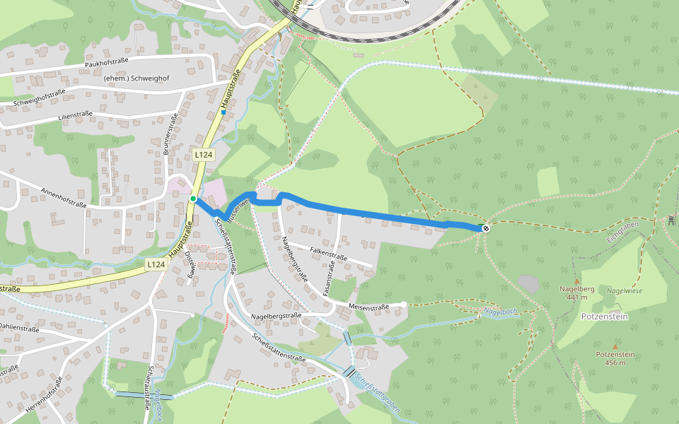 Zubringer 7 Höhenwanderweg um Eichgraben walking route map in Eichgraben