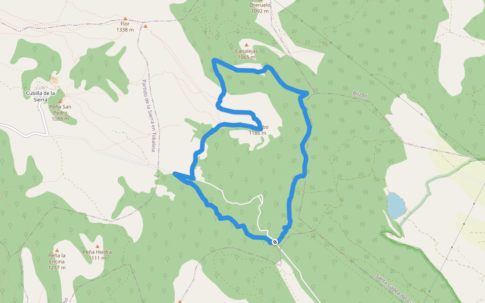 SLC-BU 91 Sendero del Mancubo walking route map in Pancorbo