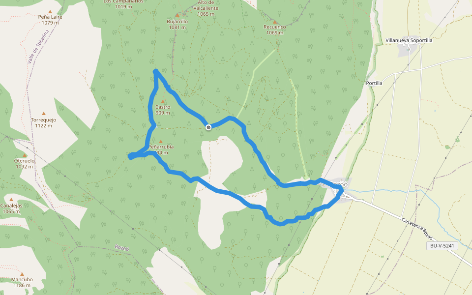 SLC-BU 92 Bozoo walking route map in Bozoó