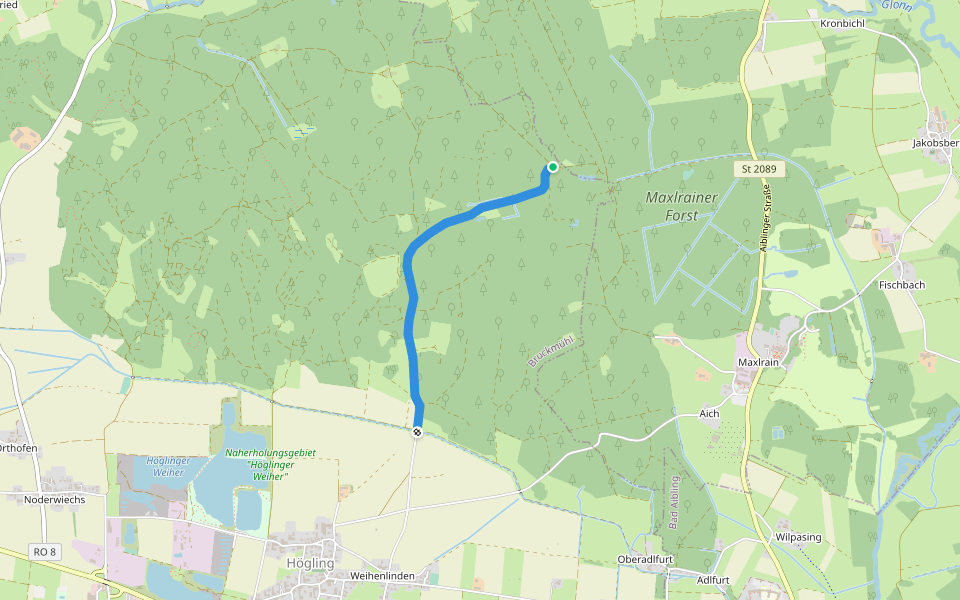 Wanderweg 3 - Brückmühl walking route map in Bruckmühl