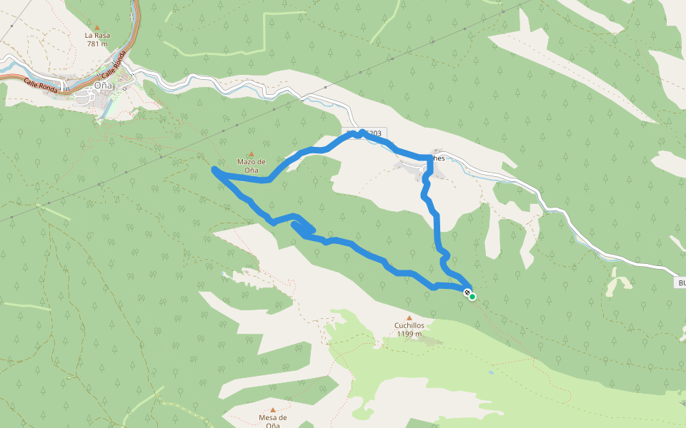 SLC-BU 108 Penches walking route map in Oña