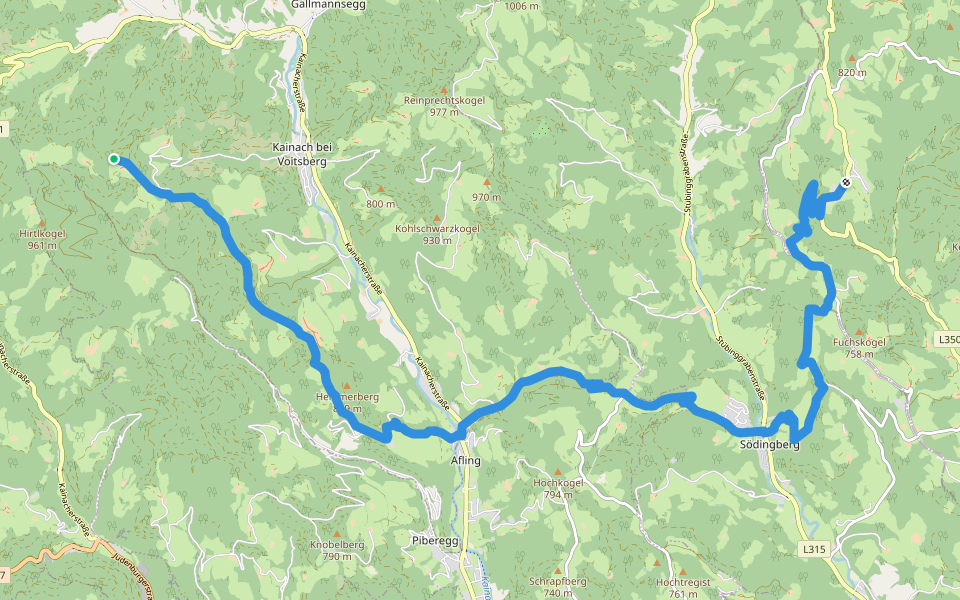 Wanderweg 548 walking route map in Breitenbach