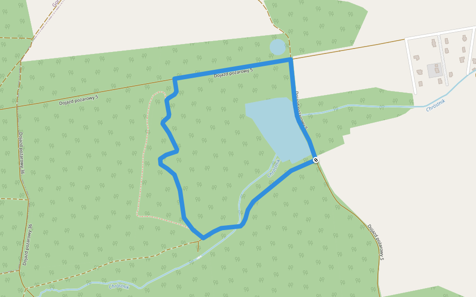 Przyrodnicza Ścieżka Edukacyjna walking route map in Lubin